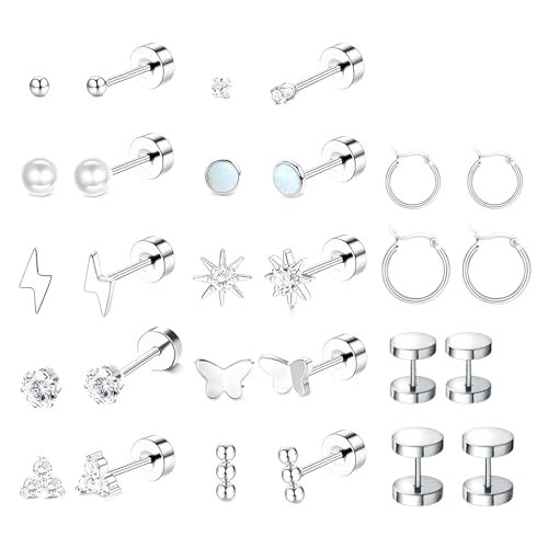 14 pendientes Pendientes Acero Quirurgico Mujer,Pendientes Medicinales