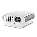 Produktbild BenQ GS1 portabler LED-Projektor (HD Ready 1280 x 720 Pixel, 300 Ansi Lumen, HDMI/MHL, Kontrast 100.000:1) weiß