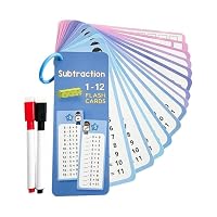 Tarjetas Flash Matemáticas Con Anillos | Juegos Aritméticos | Viaje | 15 Tarjetas | 2 Rotuladores