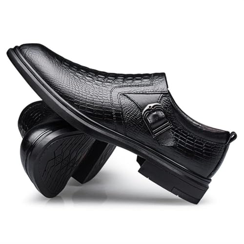 YZABEL Men's Leather Oxfords Shoes Dress Shoe Casual Slip-On Low Heel Non-Slip Business Formal Shoes for Work Dating Prom3