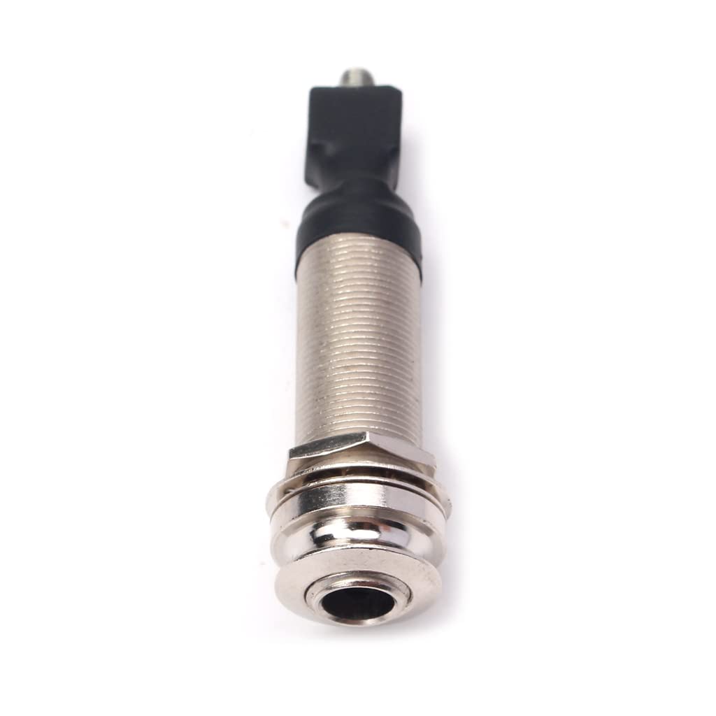 Alnicov 1/4 "(6,35 mm) Wyjście 4 mm Wejście Endpin Jack, Piezo Pickup Jack Wbudowany Rod Piezo Pickup do gitary akustycznej
