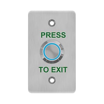 Waterproof Exit Button with LED IP67 Door Push Switch NO&NC Stainless Steel 86 * 50mm