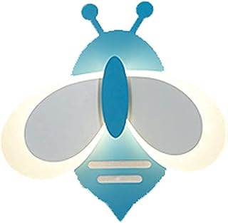 Creativo Ferro Battuto Blu Ape Farfalla Testiera Camera Da Letto Protezione Degli Occhi Lampada Da Parete Luce Notturna Dimmerabile, Ragazzi Ragazze Bambini Decorazione Della Stanza Dei Bambini