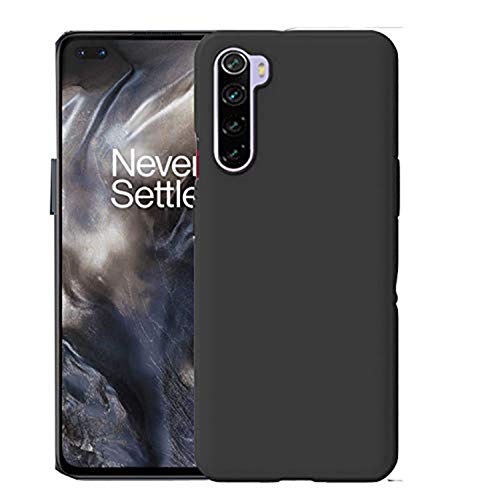 Image of WOW IMAGINE OnePlus Nord Ultra Slim Soft Rubberised Back Cover | Matte Silicone Flexible Camera Protection Back Case for 1+ OnePlus Nord - Black