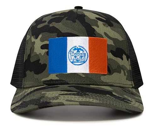 Image of International Tie City Hat for Men and Women, Adjustable Snapback Trucker Baseball Cap with Embroidered Patch
