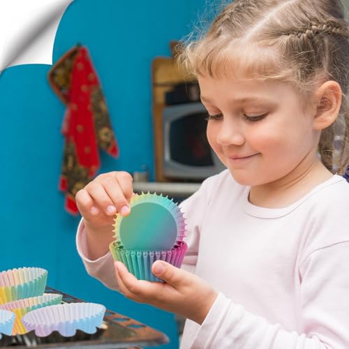 Image of 600 Pack Cupcake Liners Cupcake Baking Cups Standard Size Muffin Liners for Wedding Birthday Pride Party Candy Cake Decorations Supplies(12 Styles)