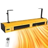 Omberr Electric Garage Heater 240V, 7000 Watt Graphene Heating for Indoor Use, 9-Hour Timer, Overheat Protect, Remote Control, Ceiling Mount Electric Shop Heater, Hardwired