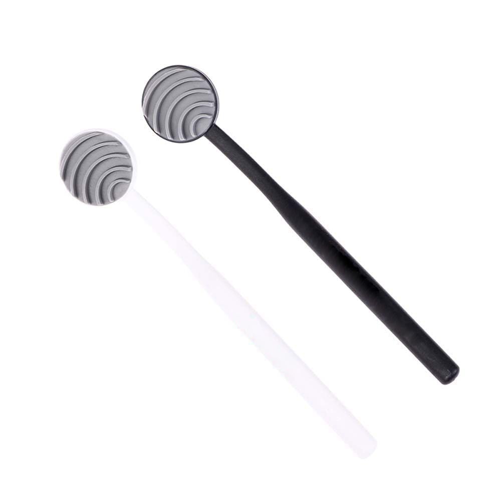 STOIQE Dual Sided Tongue Cleaner for Kids and Adults with Scraper & Massage Tongue Scraper to Fight Bad Breath and Halitosis Tung Brush (2pcs)