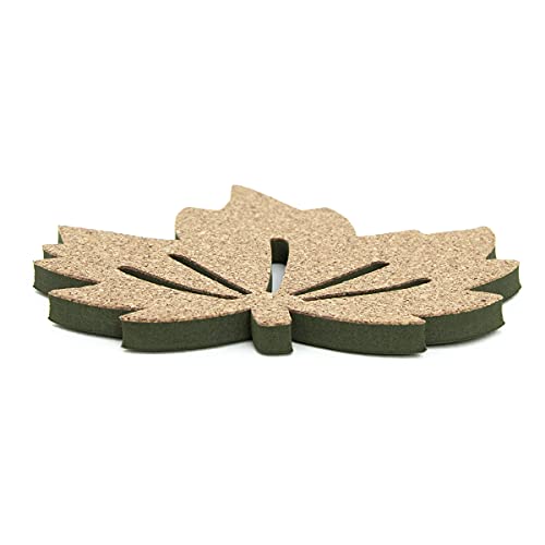 4 Descanso Suporte De Panela Outono Cortiça Verde Musgo