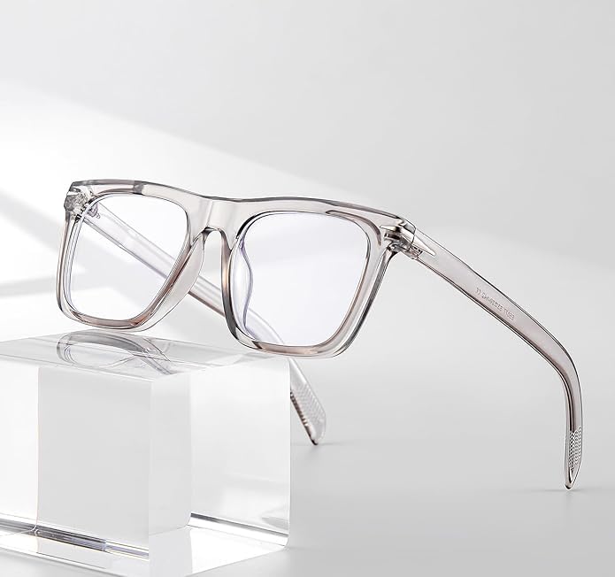 Image of Blue Light Glasses for Men Women Trendy Square Frame Blue Light Blocking Lens Computer Eyeglasses