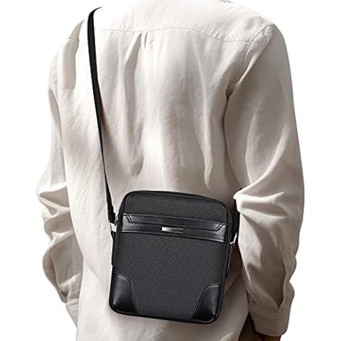 iKammo Small Crossbody Bag for Men, Messenger Shoulder Side Bag Travel Purse Passport Wallet Mens Bag for Cell Phone/Travel/Camping/Casual Work Cover