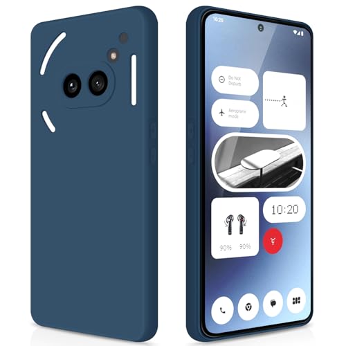 GiiYoon Hülle Kompatibel mit Nothing Phone 2a Hochwertiges Liquid Silicone Case Rundumschutz Handyhülle Kratzfestes Weiches Mikrofaserfutter- Blau