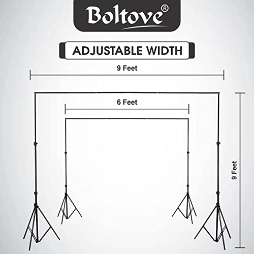 Image of Green Screen Backdrop with Stand, 8FT X 12FT Thick Wide Green Screen Backdrop with 9 FT x 9 FT Wide Photo Backdrop Stand, Photo Backdrop Stand Kit Include Carry Bag