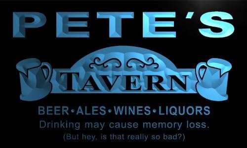 ADVPRO px374-b Pete's Tavern Beer Mug Bar Pub Wine Neon Light Sign