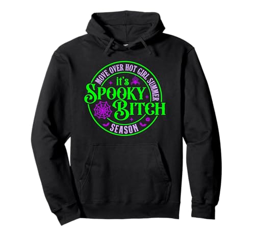 Halloween Spooky Bitch Season M0SGZPGC34Q Spooky Bitch Season Funny Adult Halloween Pullover Hoodie cover