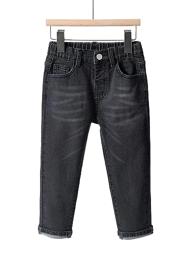 Image of KOTTY Boys Jeans - Regular to Slim Fit,Elastic Waistband,Mid Rise,Straight or Tapered Leg,Stretchable Denim