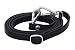 VanEnjoy Full Grain Leather Adjustable Replacement Strap Cross Body Bag Purse, 26-51 inch Silver Hardware 1.2 CM Width (Black-Silver Buckles)