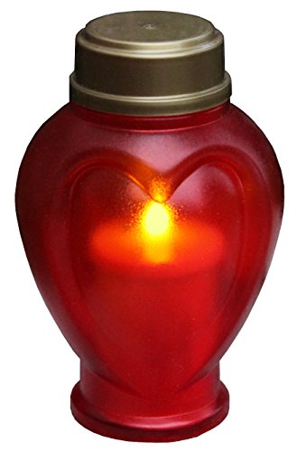 Memorial Candle LED sans cire ni fumée bougie 15 cm vacillante anti vent