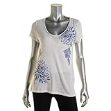 Lucky Brand Women's Blue Flower Tee