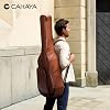 CAHAYA Guitar Case Acoustic Bag - 0.8in Thick Padding Guitar Gig Bag Waterproof PU Design for Easy Cleaning Fits 40 41 42in Acoustic Guitars Travel Acoustic Case with Adjustable Shoulder Straps