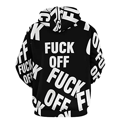BAIKUTOUAN Fuck-Off Printed Hoodies Pullover Casual Sweatshirt Hooded With Pockets2