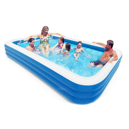 حمام سباحة قابل للنفخ للاطفال من اويداس، حمام سباحة في الفناء الخلفي والحديقة والاماكن الخارجية والحفلات المائية الصيفية (3.05 متر)