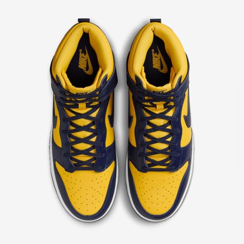 Nike Dunk High Retro SE Men's Shoes (HF3143-700, Varsity Maize/White/Sanded Purple/Midnight Navy) Size 12