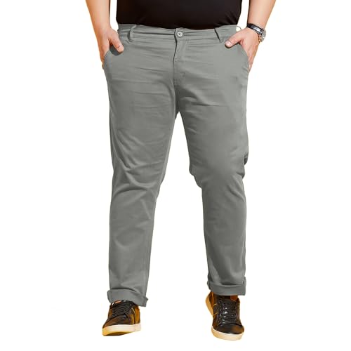 Image of Bigbanana Plus Size Men's Regular Fit Solid Trousers