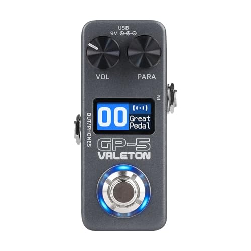 Valeton Processeur compact multi-effets GP-5 - Chargeur SnapTone & IR, plus de 100 effets, Bluetooth, interface audio USB