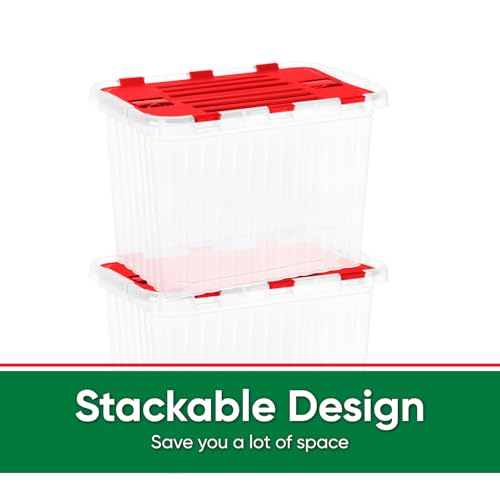 Image of Superio Clear Storage Box with Lid, Plastic Container Bins for Organizing, Stackable Crates, BPA Free, Non Toxic, Odor Free, Organizers for Home, Office, and Dorm (17 Quart)