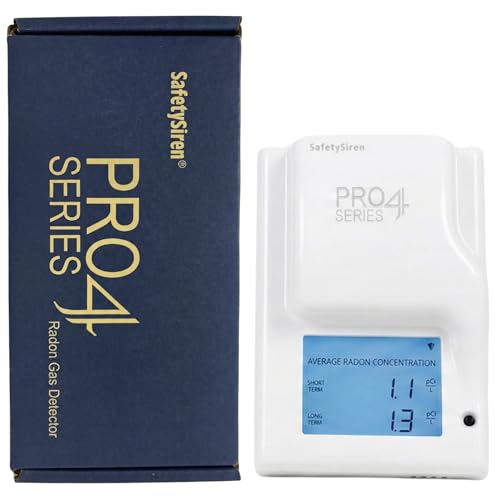 SafetySiren Pro4 Series (4th Gen) - Leader in Home Radon Detection Since 1993. Made in The USA - USA Version pCi/L