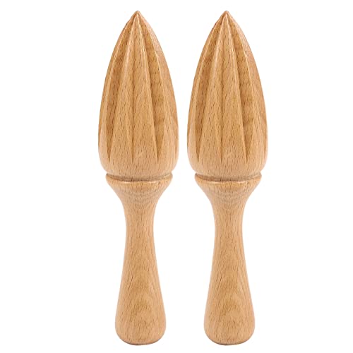 Anneth 2 Pieza Exprimidor de Limón de Madera Mini Licuadora Escariador Extractor de Jugo CíTricos Naranja Fruta Herramienta de Cocina Multifuncional