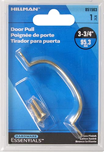 Image of Hardware Essentials 851563 Utility Pull Brass 3-3 /4 inch