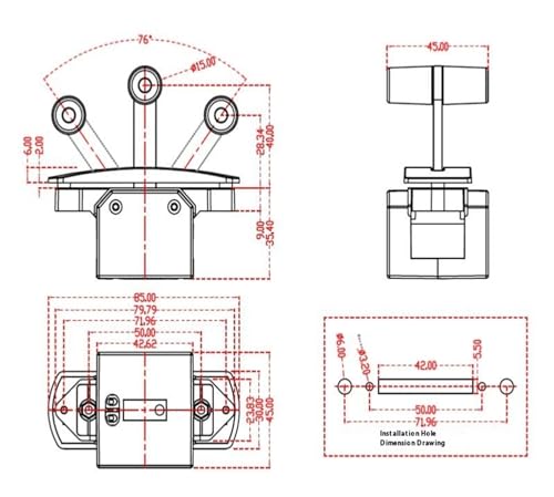 Joystick industrial tipo T varilla de tracción Hall un solo eje USB para palanca de control 5