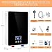 Tankless Water Heater Electric, 6000W 220V Instant Hot Water Heater with Handheld Shower Head and Hose Set, LED Touch Screen Switch Adjustable Temperature for Bathroom Kitchen - Black