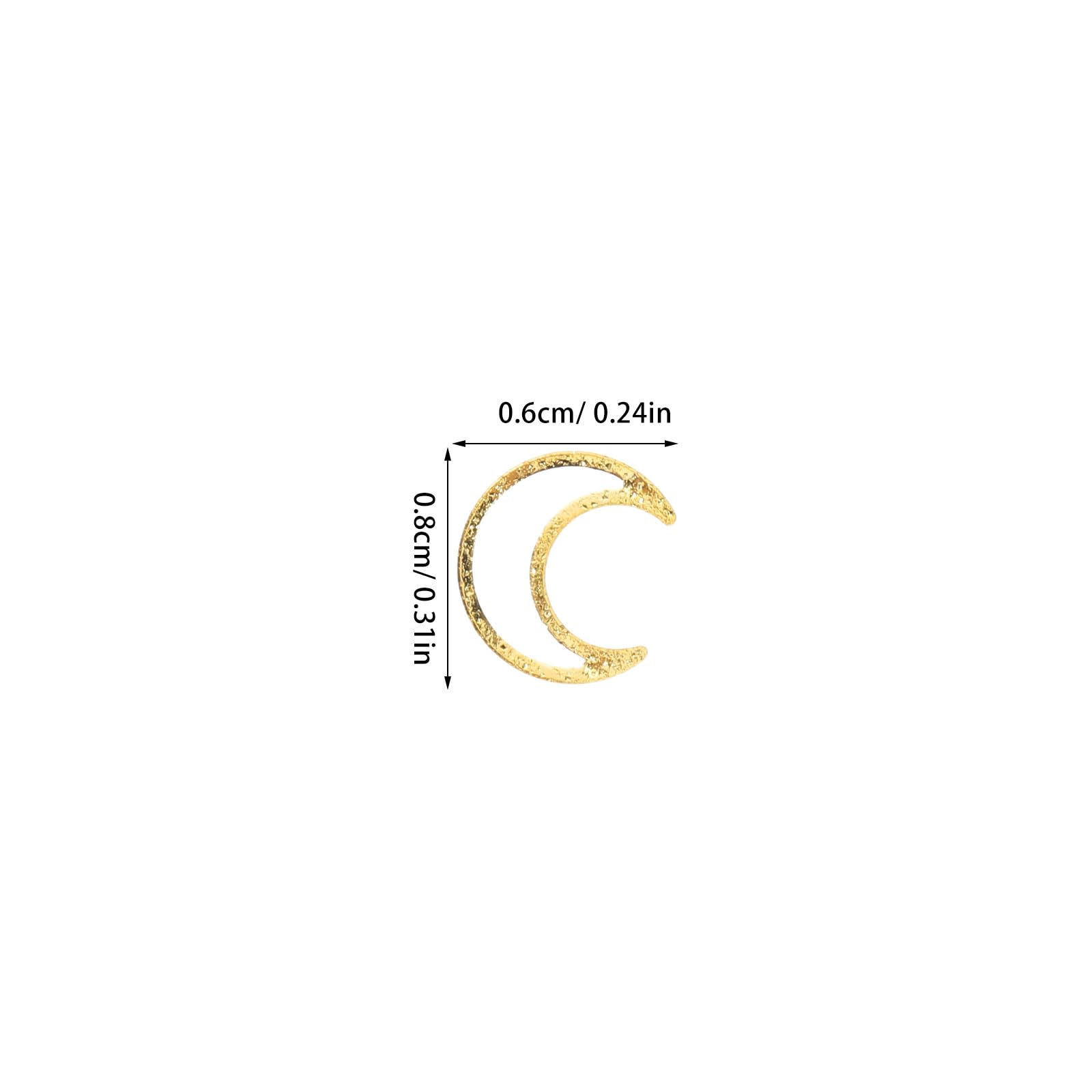 Ciondoli Lunari per Nail Art Oro Rame 1500 Pezzi, Stile Lussuoso | Finiture Piene, Cave e Testurizzate, Uso Quotidiano e Salone, Ampia Scelta per Manicure Fai da Te