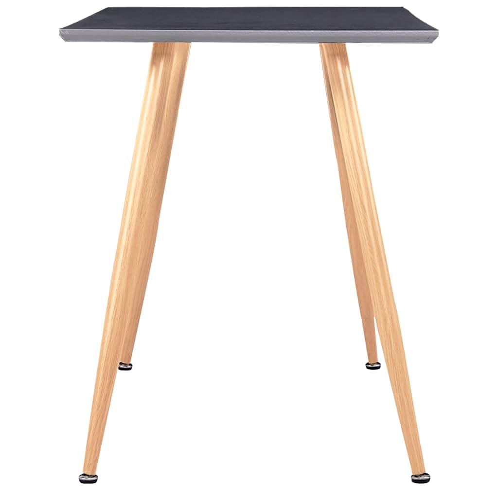 Tavolo da pranzo grigio e rovere, 120 x 60 x 74 cm, MDF e acciaio