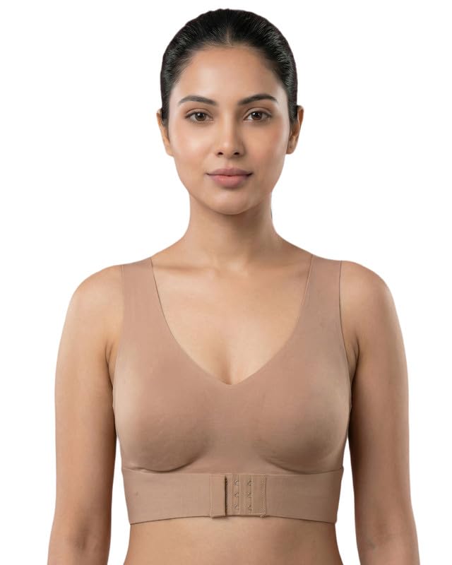komli Cotton Non-Padded Bonded Gym Bra | Crisscross Back Support | Full Coverage | Non-Padded | Hidden Concealer | Breathable Cotton | Wire-Free | No Elastic at Bottom Band and Side Wings | Pack of 1|-picture-14