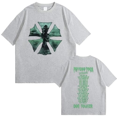 Tonidos Don Toliver Camiseta Hombres Mujeres Retro Casual Manga Corta 2D Clásica Hip Hop Imprimida Camiseta XXS-4XL-Grey||x_s