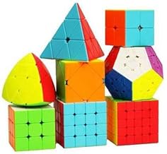Super Speedy Smoothie Cube Set | 2x2, 3x3, 4x4, 5x5, Megaminx, Skewb, Pyramorphix & Pyramid | Speed Bundle for Kids & Adults | Brain Teaser Puzzle Toy Gift