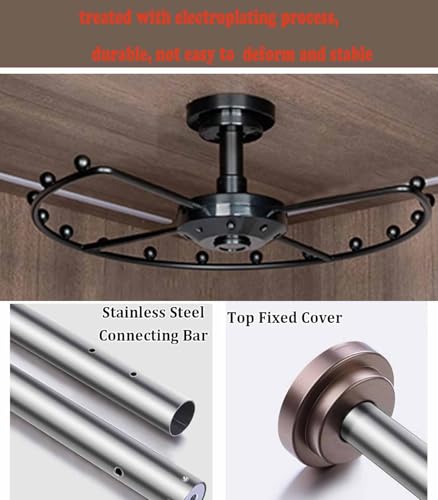 Tringle d'angle rotative pour vestiaire et garde-robe ordonnée