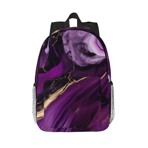 Mochila de viaje al aire libre morada para niños y niñas universitarios