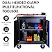 Caviresta Multi-Functional Lockable Tool Cabinet 25.91x13.58x26.46INCH Cold Rolled Steel Body with 4-inch Swivel Wheels and Partition