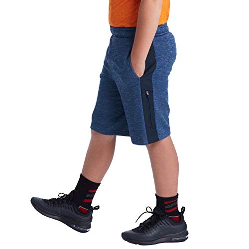 C9 Champion Boys' Tech Terry Woven Pieced Shorts, Heather/Xavier Navy, X-Small3