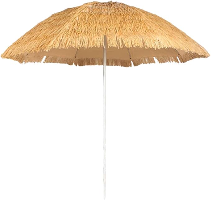 Parasol de plage hawaïen durable de 2 m avec paille épaisse en raphia