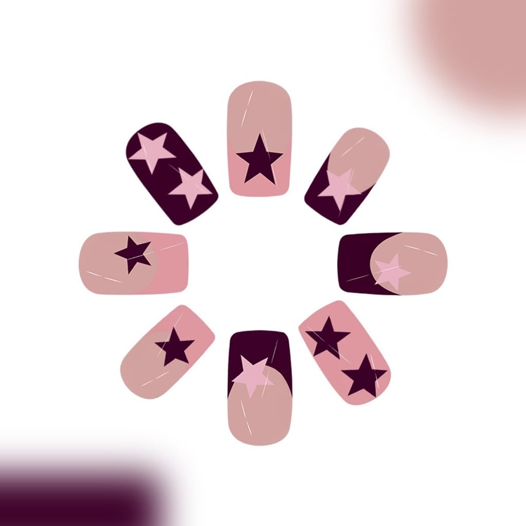 ,Fake Nails Stick Glues on Nails False Nails Acrylic Nails Artificial False Nails for DIYS Nails Art Desig