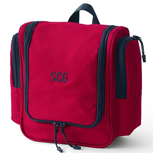 Lands' End Travel Hanging Dopp Kit Deep Scarlet One Size