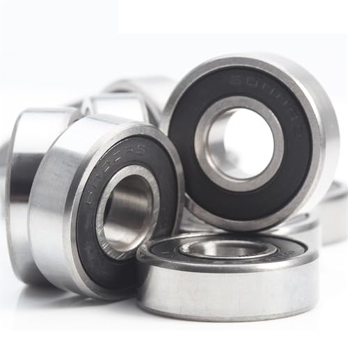 Rodamientos rígidos de bolas 6000 2RS 10x26x8 mm para poleas y ejes mecánicos 5