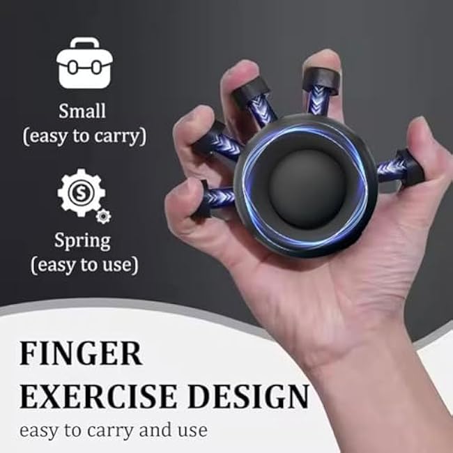 Adjustable Silicone Hand Grip Strengthener - 5-in-1 Multi-Resistance Trainer for Fingers/Forearm/Wrist, Portable Non-Slip Grip Builder with Gift Box,Boosts Finger Mobility & Forearm Power (A 1pcs)