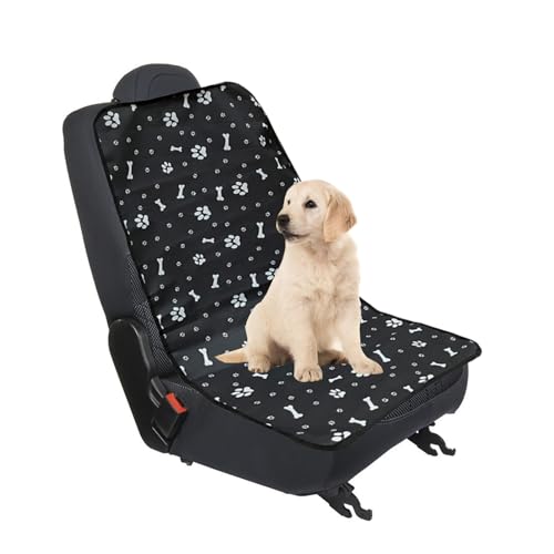 Coprisedile Cani Auto Impermeabile, Anteriore per Cane, Tappetini per Animali, Applicabile Tutto L'anno, per Maggior Parte Delle Auto (Nero)